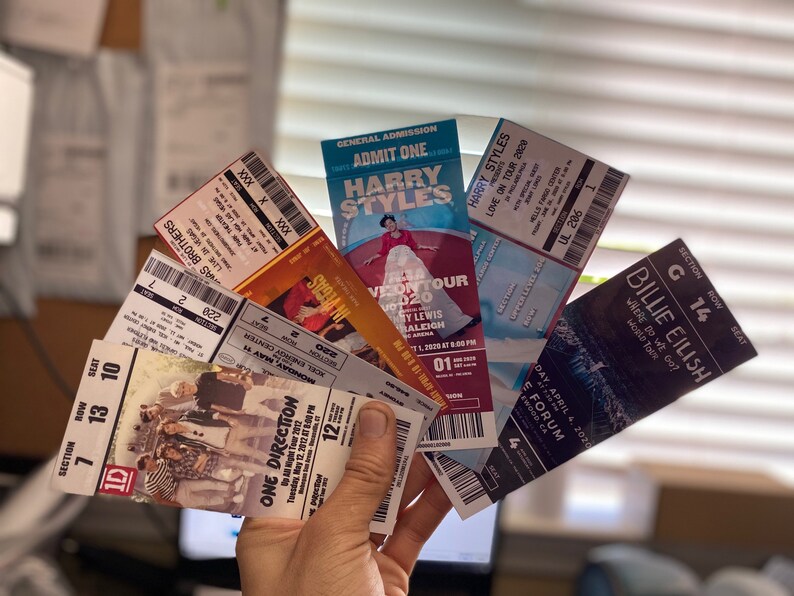 Make Your Own Dream Concert Tickets Past Present and Etsy