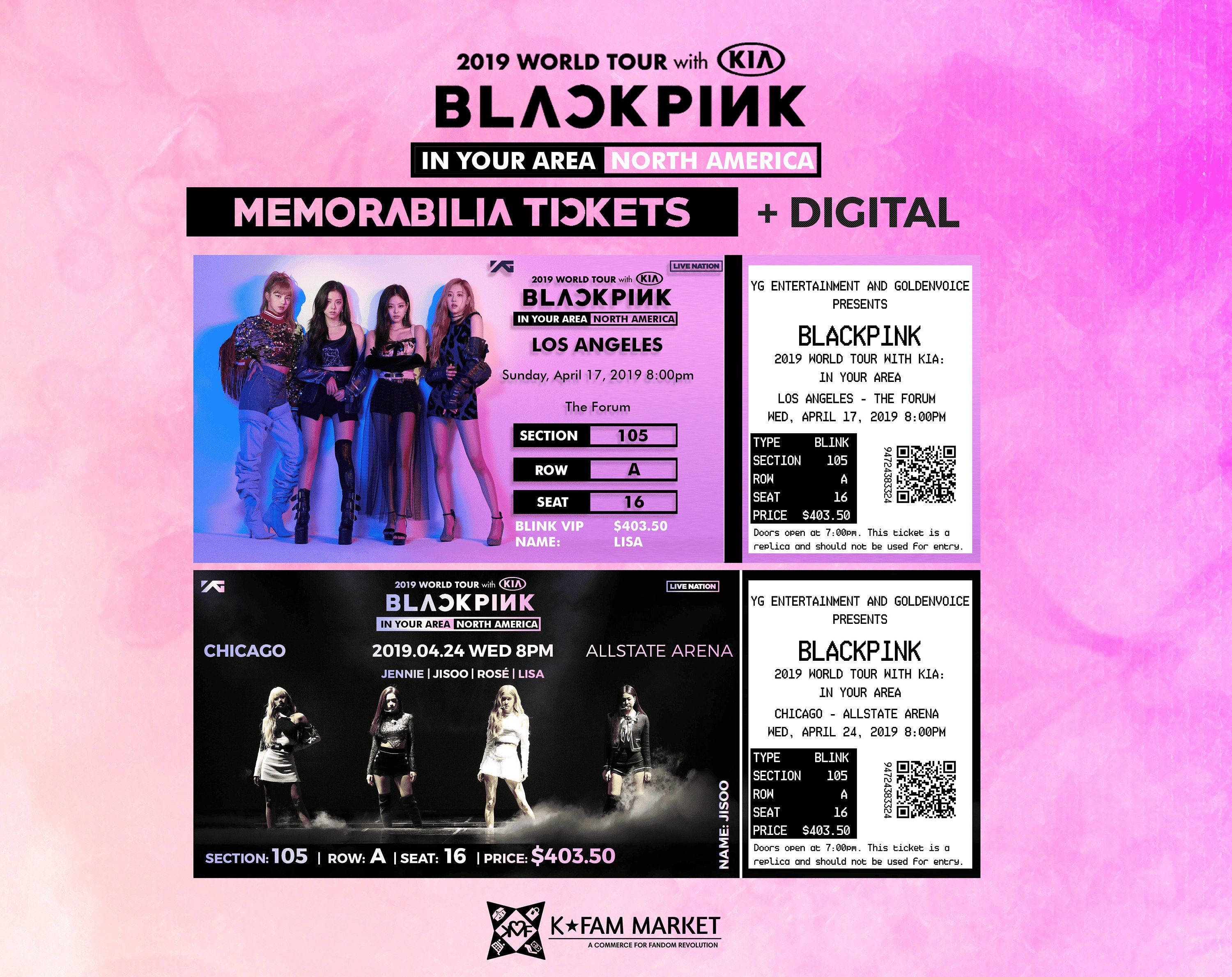 Blackpink 2019 World Tour In Your Area Memorabilia Etsy