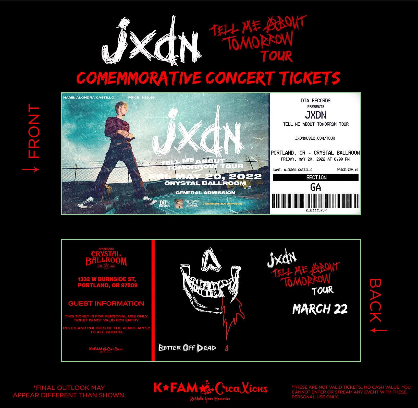 jxdn tour tickets