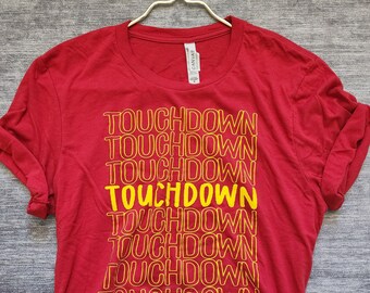 Touchdown Kansas City Chiefs Shirt (Adulte) - Or Rouge et Jaune