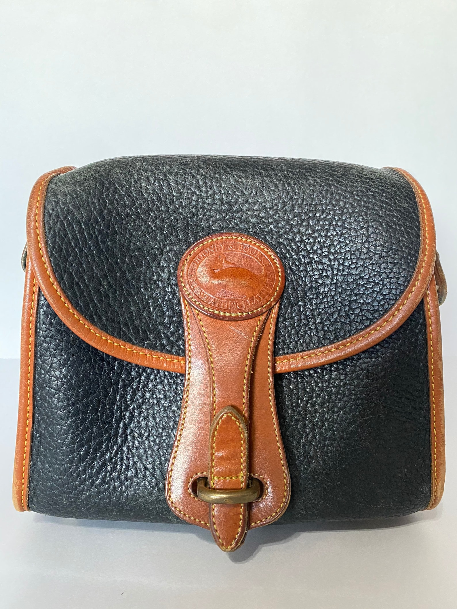 Vintage Dooney & Bourke Essex Crossbody Bag Black Pebbled All Etsy