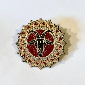 Billy Strings Goat Mandala Pin