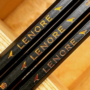 Write Notepads &quot;Lenore&quot; No. 2 Pencil | Limited Edition All-Black Pencil with Black Barrel and Black Wood | 1 or 3 Pencil Set