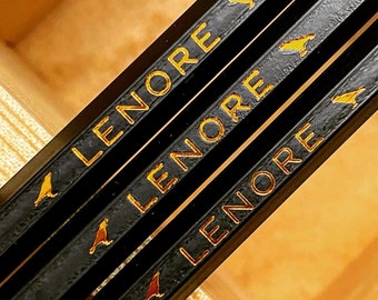 Write Notepads "Lenore" No. 2 Pencil | Limited Edition All-Black Pencil with Black Barrel and Black Wood | 1 or 3 Pencil Set