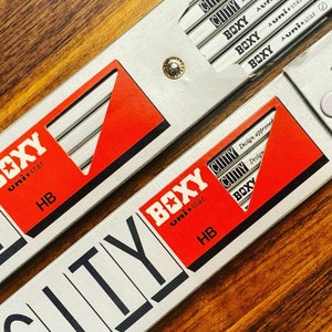 Mitsubishi Silver Boxy City "Design Approved by Honda" | Six (6) HB Pencil Set with JISMark | Collectors Item