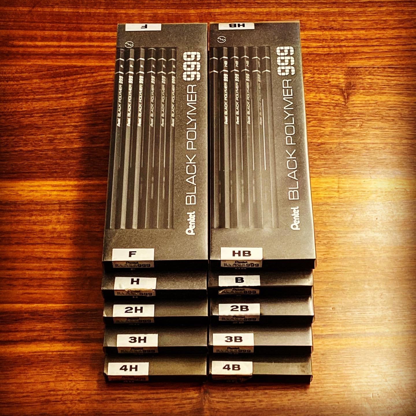 ぺんてる ブラックポリマー999 JISマーク付き鉛筆12本コンプリート