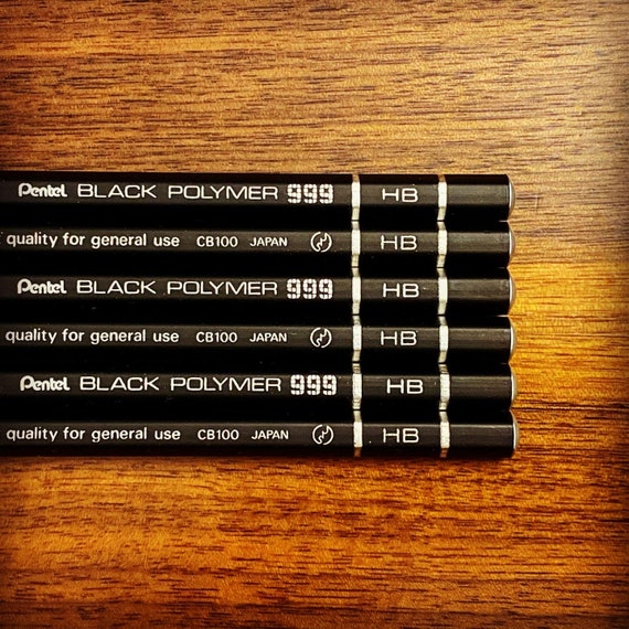 Pentel Black Polymer 999 Complete Set of 12 Pencils With - Etsy