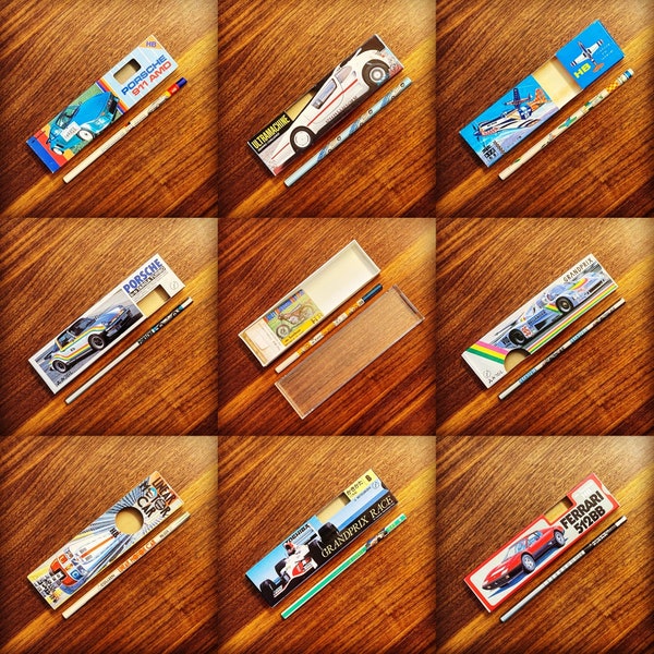 KKE "Planes Trains and Cars" GROUP B Gift Set - Empty Box + Single Pencil Vintage Japanese Pencil Gift Set