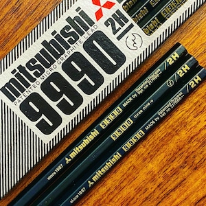 Vintage Mitsubishi 9990 Pencil with JISMark | Deep Green Barrel | Gift Idea