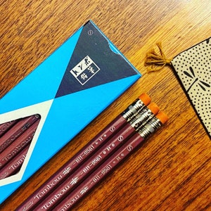 Vintage Tombow 811-9561 JISMark Pencils in Purple and Blue | Gorgeous pencils with or without eraser | Various Grades