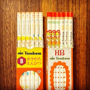 Vintage Tombow Kawaii pencils with JISMark - Complete Box Sets of Pencils