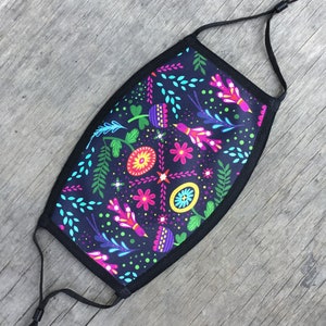 Bandana Face Mask, Reusable Cotton Face Mask With Elastic Ear Loop, Adjustable Ear Loop, Vivid Full Color Design, Decorated in USA