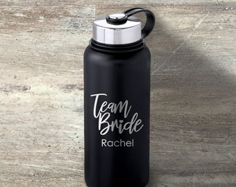Bridesmaid Gift, Personalized Stainless Steel Water Bottle, 32 Ounce, Insulated, Wedding Party Gift, Bridal Shower, Bachelorette Favor Décor