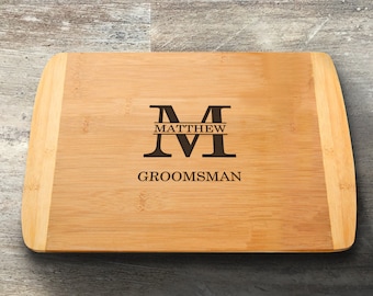 Groomsman Gift, Personalized Cutting Board, Bamboo, Custom Engraved, Wedding Party, Bridal Party, Bachelor Party, Cheese Charcuterie Board