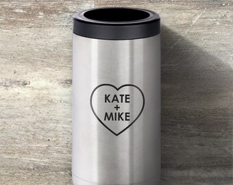 Valentine's Day Gift, Personalized Tall Can Tallboy Tumbler Can Cooler, Custom Engraved, Valentine's Gift For Her, Gift For Him, Anniversary