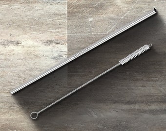 Groomsman Gift, Personalized Stainless Steel Drinking Straw, With Cleaning Brush, Wedding Party, Bridal Party, Bachelor Party, Metal Straw