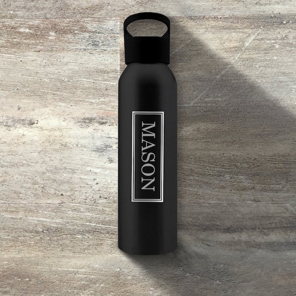 Groomsman Gift, Personalized Aluminum Water Bottle, 20 Ounce, Wedding Party, Bridal Party, Bachelor Party, Custom Engraved Sports Bottle