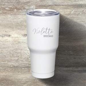 Bridesmaid Gift, Personalized Stainless Steel Tumbler, 30 Ounce, Powder Coated, Wedding Party Gift, Bridal Shower, Bachelorette Party Favor