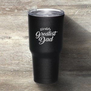 Gift for Dad, Personalized Stainless Steel Tumbler, 30 Ounce,  Powder Coated Insulated, Father&#39;s Day Gift, Gift for Him, Dad Birthday Gift