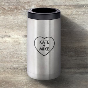 Valentine&#39;s Day Gift, Personalized Tall Can Tallboy Tumbler Can Cooler, Custom Engraved, Valentine&#39;s Gift For Her, Gift For Him, Anniversary