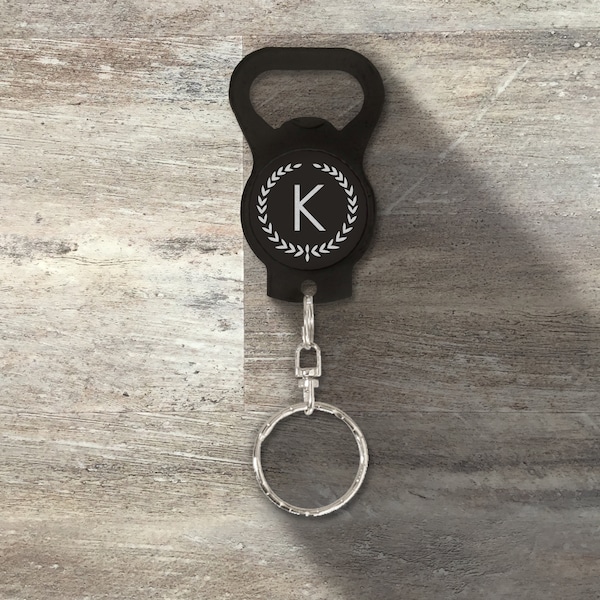 Groomsman Gift, Personalized Stainless Steel Bottle Opener Keyring Keychain, Custom Engraved, Wedding Party, Bridal Party, Bachelor Party
