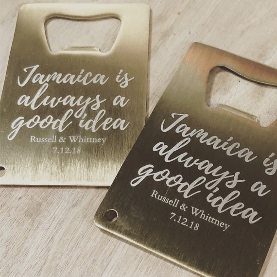 Abrebotellas Tarjeta De Crédito De Acero Inoxidable (grabado Personalizado) - Cabe En Tu Cartera