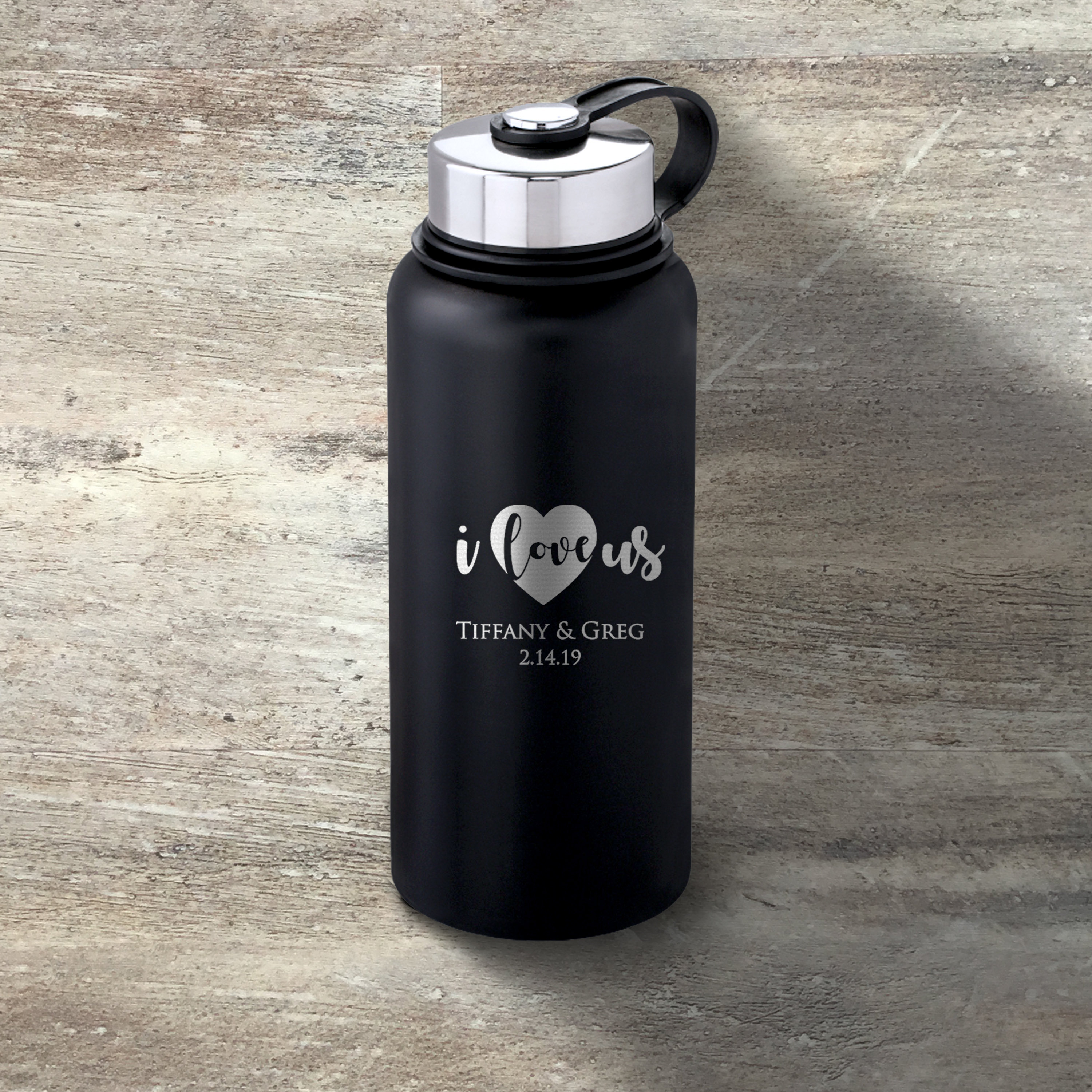 Valentine's Day Gift, Personalized Stainless Steel Water Bottle