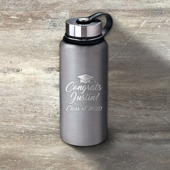 Graduation Gift, Personalized Stainless Steel Water Bottle, 32 Ounce,  Double Vacuum Insulated, Grad Party, College University, High School - Etsy