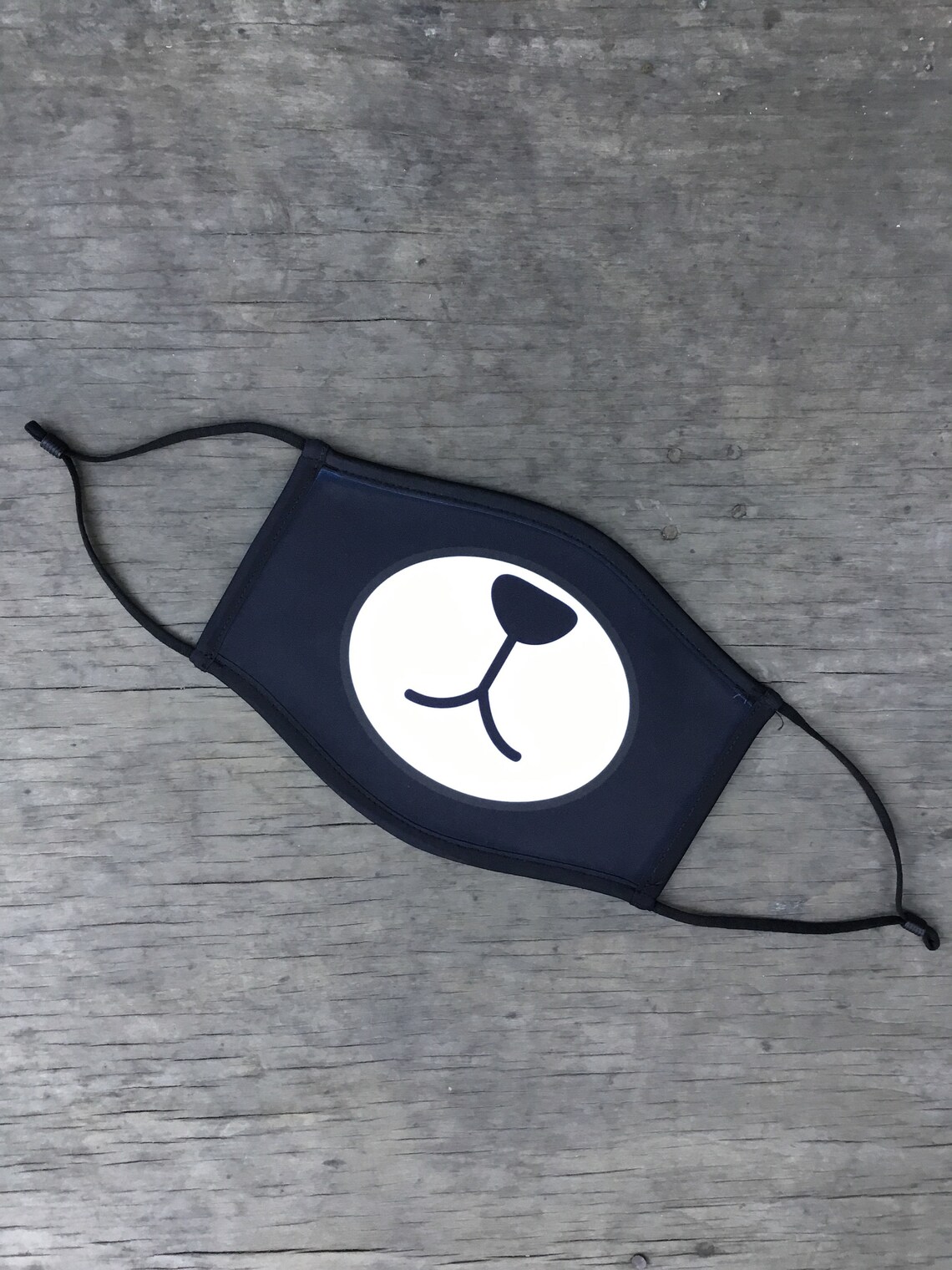 Cartoon Bear Face Mask Reusable Cotton Face Mask With Elastic Etsy