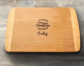 Ugly Christmas Party Gift, Personalized Cutting Board, Bamboo, Custom Engraved, Funny Xmas Gifts, Stocking Stuffer, Cheese Charcuterie Board