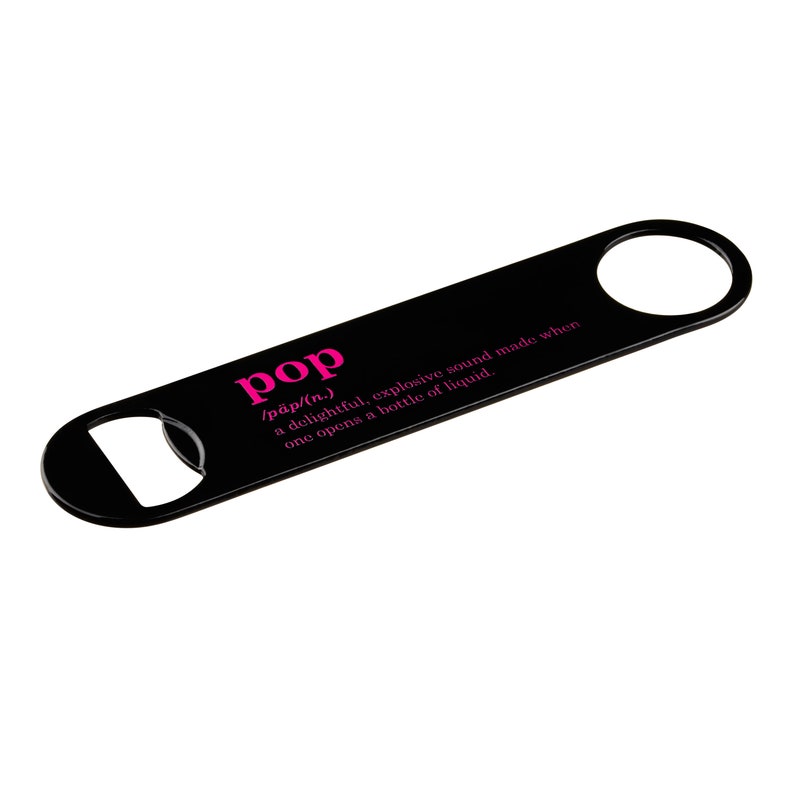 Pop Definition Paddle Bottle Opener Powder Coated Stainless Etsy