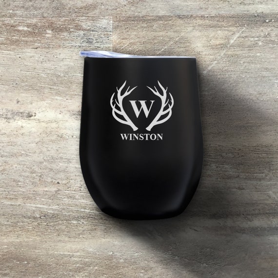 Groomsman Gift, Personalized Stemless Wine Tumbler, Stainless Steel, 12 Ounce, Double Walled Vacuum Insulated, Wedding, Bridal, Bachelor