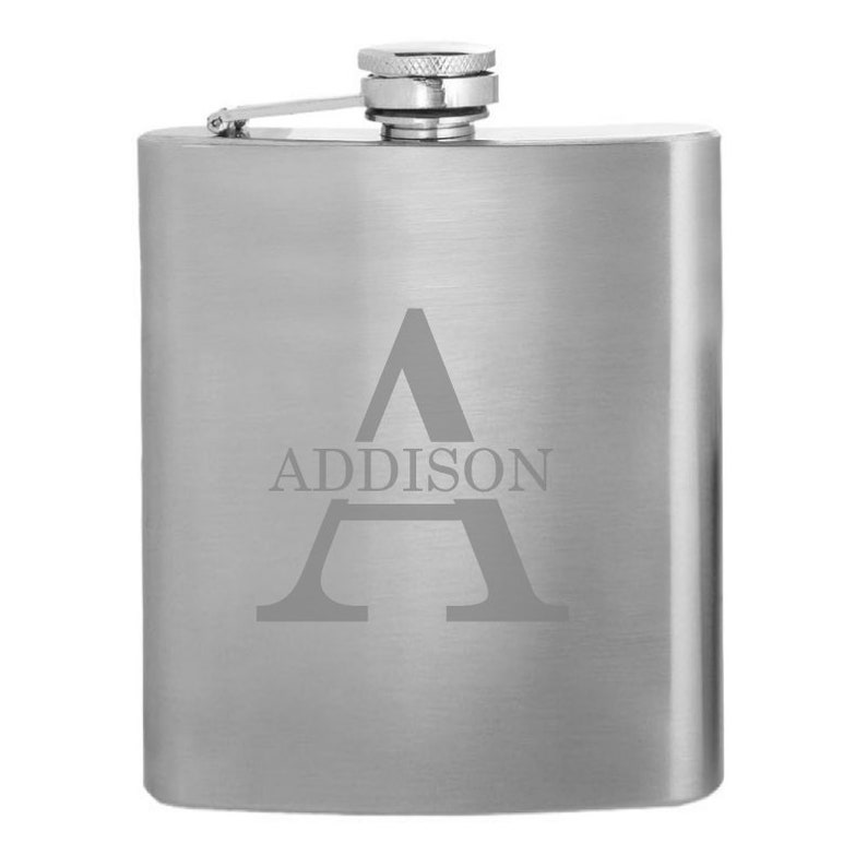 Personalized 8 Oz. Flask Engraved Personalized Custom Flask Etsy