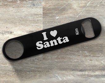 Ugly Christmas Party Gift, Paddle Bottle Opener, Custom Engraved, Funny Christmas Bar Blade, Christmas Gift Opener, Stocking Stuffer