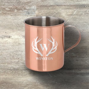 Groomsman Gift, Personalized Moscow Mule Mug, Copper Plated, 12 Ounce, Engraved, Wedding Party Gift, Bridal Party Gift, Bachelor Party Gift