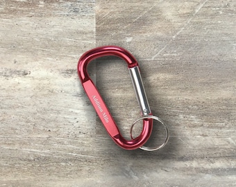 Groomsman Gift, Personalized Small Anodized Aluminum Carabiner Keyring Keychain, Custom Engraved, Wedding Party, Bridal Party,Bachelor Party