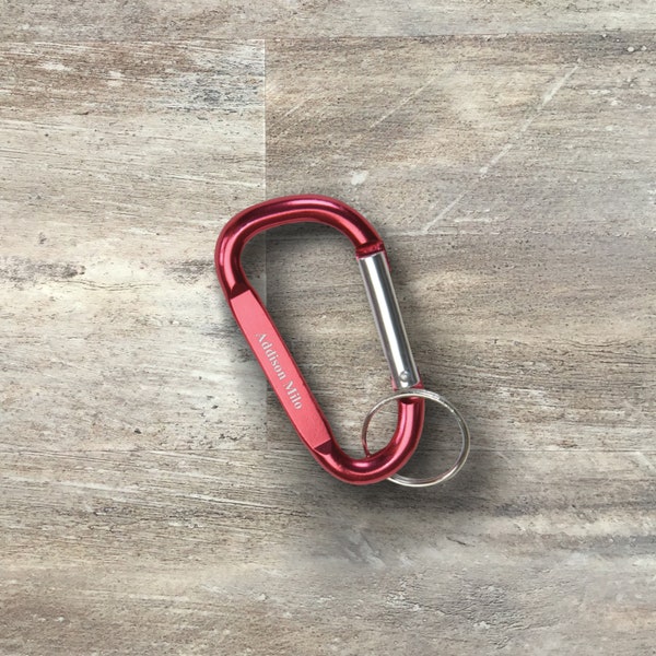 Groomsman Gift, Personalized Small Anodized Aluminum Carabiner Keyring Keychain, Custom Engraved, Wedding Party, Bridal Party,Bachelor Party