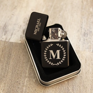 Personalized Black Engraved Lighter custom lighter, engraved lighter, groomsmen gift, bachelor bachelorette party favor gift, gift for him image 7