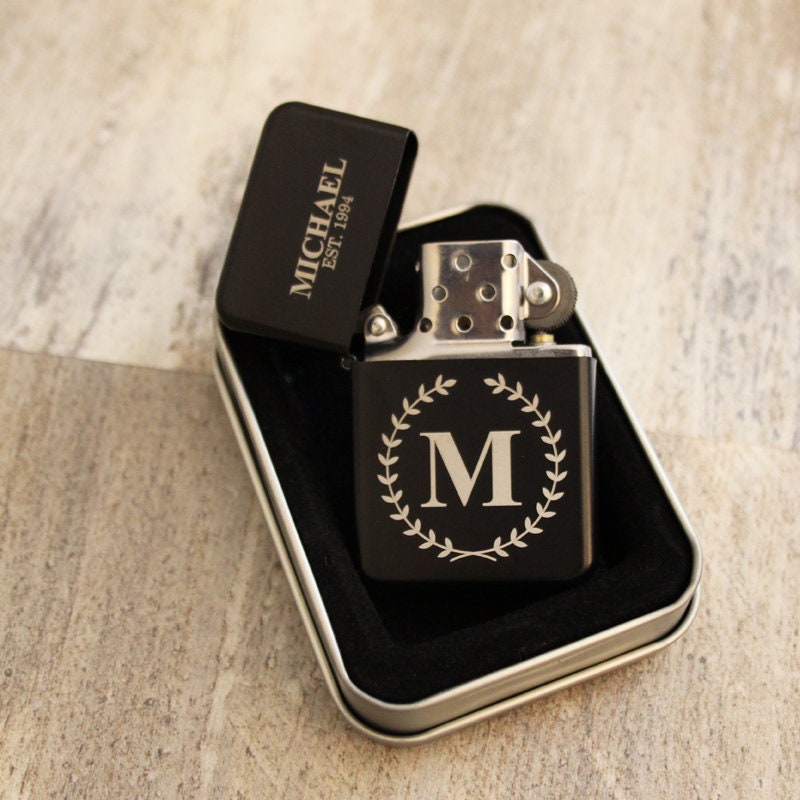 Personalized Black Engraved Lighter Custom Lighter Engraved Etsy