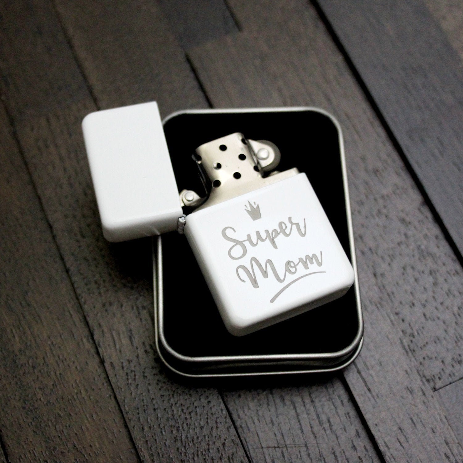 Gift for Mom, Personalized Custom Engraved Lighter, Vintage Flip Top Candle Lighter, Mom Designs, Mom Lighter, Mother's Day Gift Lighter