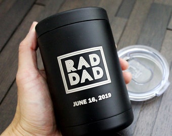 Gift for Dad, Personalized Can Cooler Tumbler, Custom Engraved Mug Cup, Dad Designs, Father's Day Gift, Dad Coffee Mug, Father's Day Mug