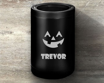 Halloween Tumbler, Personalized Can Cooler Hugger, Custom Engraved, Halloween Party Cups, Halloween Party Favors, Custom Funny Halloween Cup