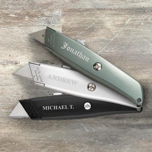 Cadeau stalknecht, gepersonaliseerd mes met intrekbaar mes, op maat gegraveerd, huwelijksfeest, bruidsfeest, vrijgezellenfeest, stanleymes