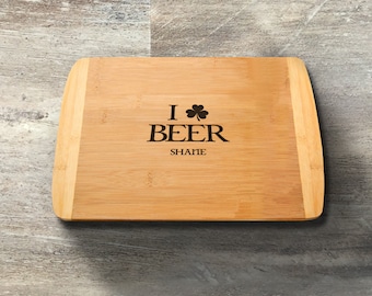 St. Patrick's Day Gift, Personalized Cutting Board, Bamboo, Custom Engraved, St. Patty's Day, St. Paddy, Irish, Cheese Charcuterie Board