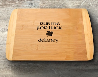 St. Patrick's Day Gift, Personalized Cutting Board, Bamboo, Custom Engraved, St. Patty's Day, St. Paddy, Irish, Cheese Charcuterie Board