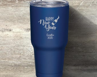 New Years Eve Gift, Personalized Stainless Steel Tumbler, 30 Ounce,  Powder Coated Insulated, New Years Eve Party Gifts Favors Décor, NYE