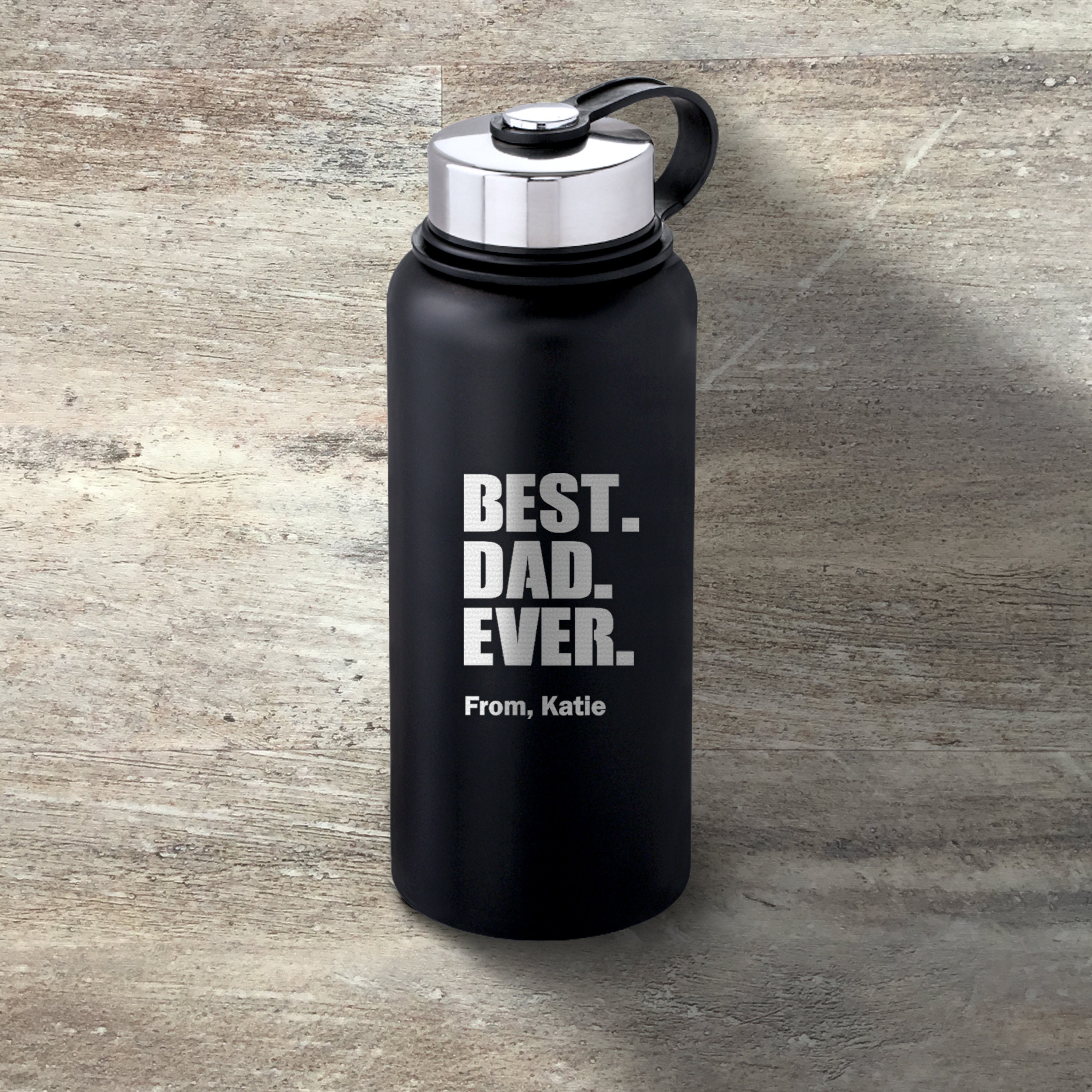 Dad Water Bottle, Fathers Day Gift, Dad's Water Bottle, Gym Bottle,  Personalised Aluminium Water Bottle 