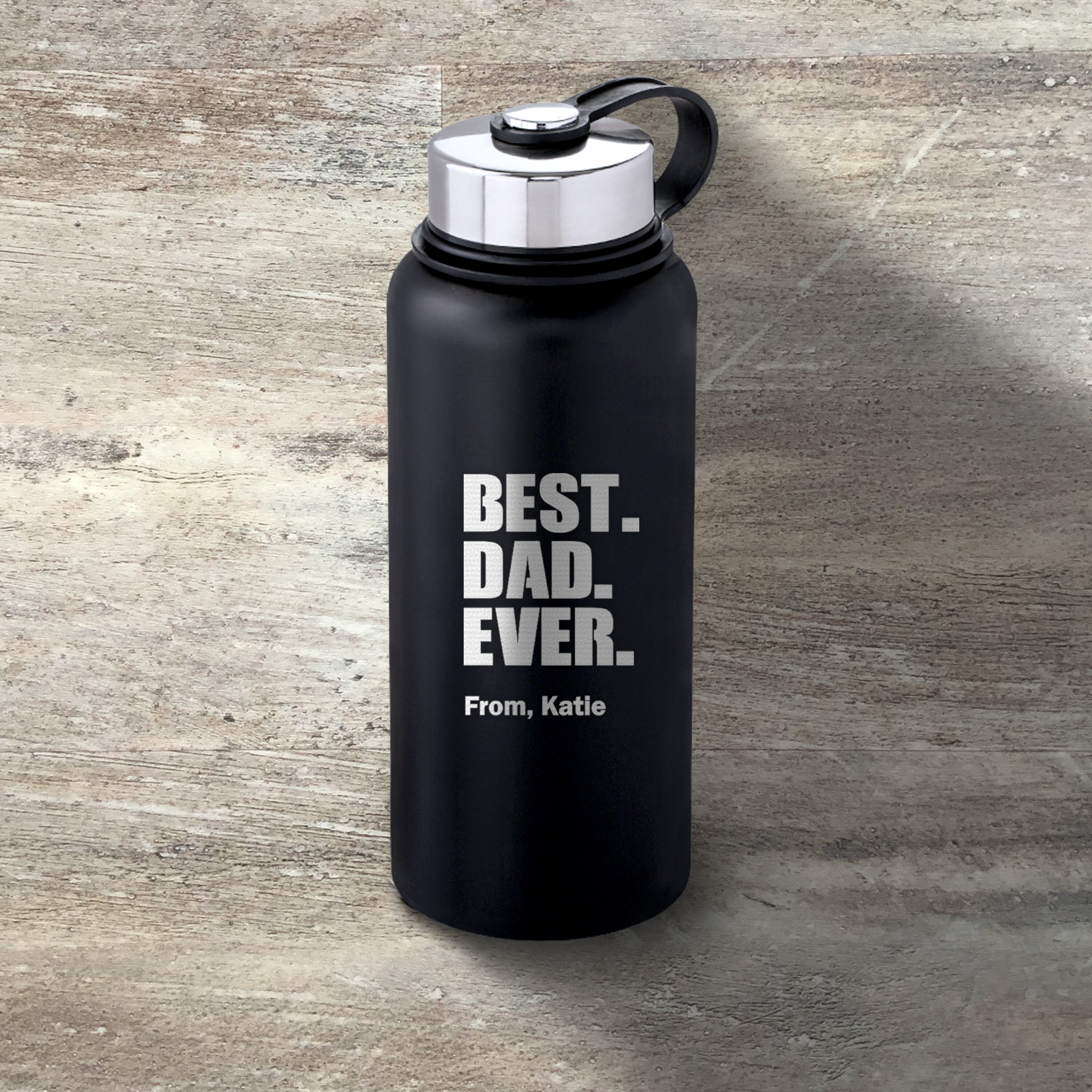 Vinyl Nerd Stainless Steel Water Bottle, Gift for Dad, Boyfriend