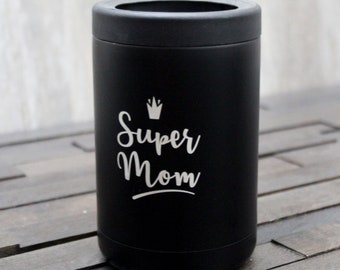 Gift for Mom, Personalized Can Cooler Tumbler, Custom Engraved Mug Cup, Mom Designs, Mom Coffee Mug, Mother's Day Gift, Mother's Day Mug