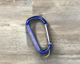 Groomsman Gift, Personalized Large Anodized Aluminum Carabiner Keyring Keychain, Custom Engraved, Wedding Party, Bridal Party,Bachelor Party